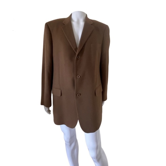 Lora Piana Italian Cashmere Blazer Sport jacket Silk Lined Studio Milan 44 Long - Picture 2 of 10
